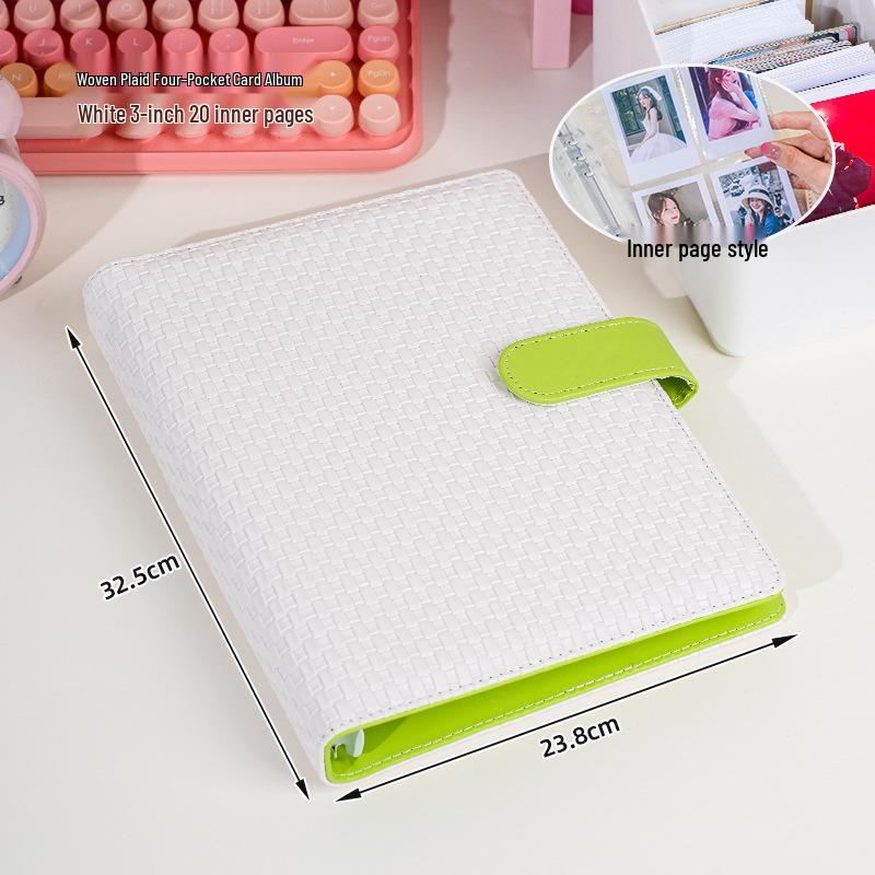 A5 PU Card Album - Chasing Stars: 3-inch Postcard & Idol Card Storage, Four-Grid Polaroid Album