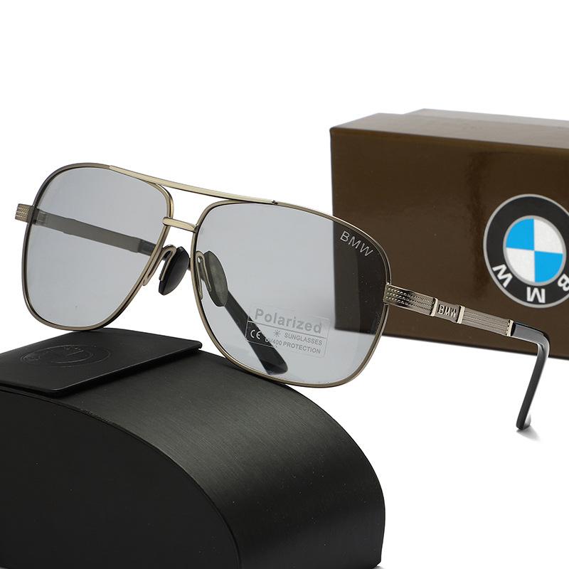 2026New BMW Polarized Sunglasses Fashion Trendy Large Frame Outdoor Color Changing Sports Sunscreen Sunglasses for Men and Women