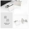 Rectangular Laser Patterned Metal Cufflinks Men's French