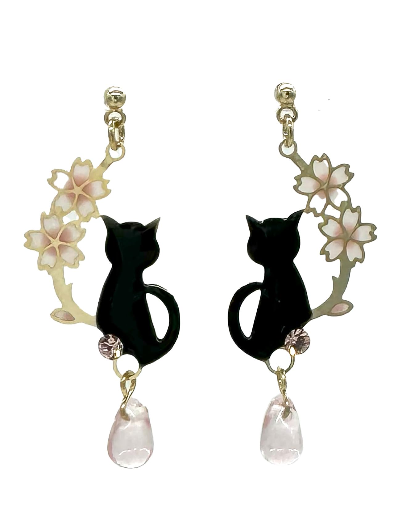 

Shop Titanium Japanese Cherry Blossom Asymmetrical Metal Made in Black Cat acc25 P Branch BK [Jewelry M] Women s Earrings, Post, Pattern, Accessories,