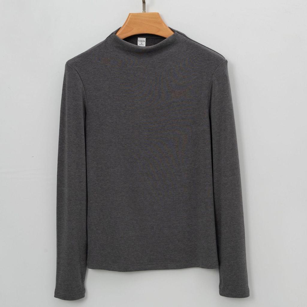 Wool Silk Slim Fit Thermal Velvet Top for Women