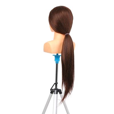 Testa di manichino per capelli umani al 70% per intrecciare la testa di manichino per cosmetologia professionale per parrucchiere