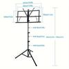 Portable Lightweight and Adjustable Stable Music Stand with Carrying Bag - Collapsible and Folding Metal Music Sheet Stand