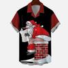 New Christmas Clothing Men's Shirt Short Sleeve Tops 3d Santa Claus Graphic Male And Women Hip Hop Oversize Hawaiian Summer