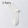 3 Paar Baumwolle Frühling Reine Baumwolle Herrensocken, Mittlere Baumwollsocken, Business Anti-Geruch, Schweißabsorbierend, Antibakteriell, Einfarbig Lange Socken