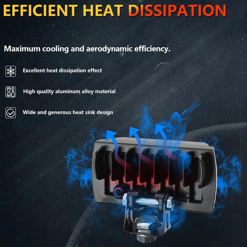 Motorcycle LED flasher Driving Fog Light Auxiliary Spotlight  4 Color Light for ATV SUV UTV motorcycle accessories light 12-32V