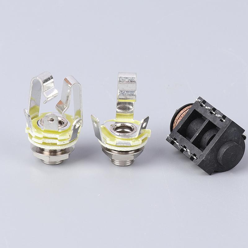 Rean Trs Stereo 6.35Mm Metal Female Jack 3 Pole Nys230 Audio Panel Mounting Socket 1/4" Ts Mono Jack Pcb Socket Nys215