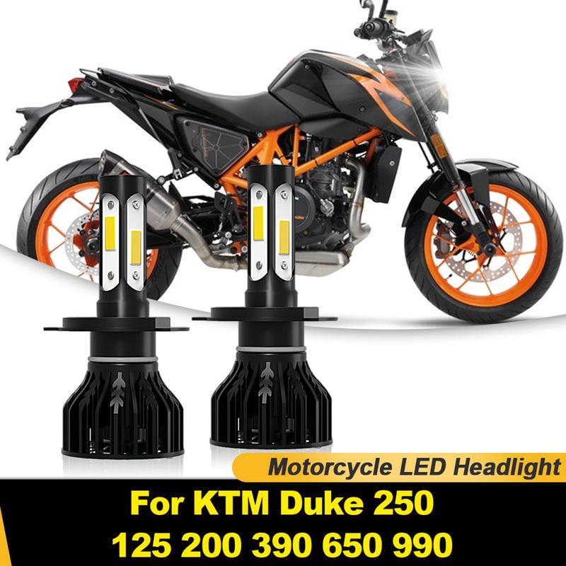 

20000LM Canbus Led Headlights Bulbs 120W High Low Beam Motorcycle Lights 6000K White For KTM Duke 250 125 200 390 650 990 1PC Moto Headlight