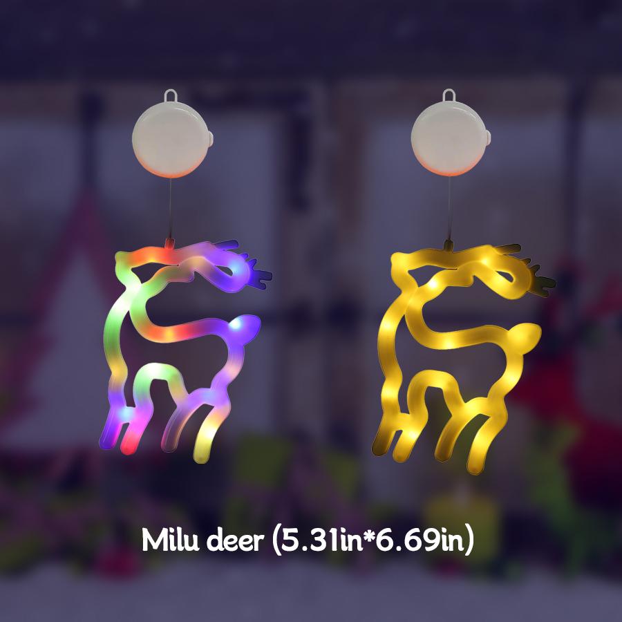 LED Christmas atmosphere decoration suction cup light, can adsorb glass and hang, color light/warm light optional