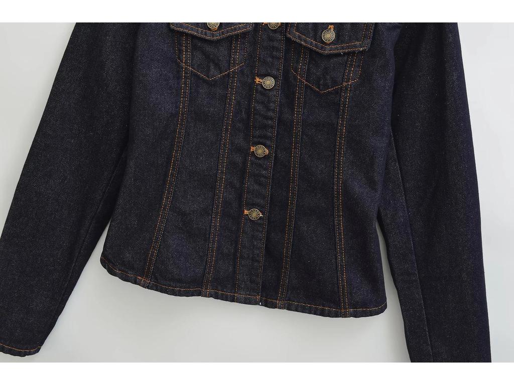 American Retro Slim Fit Denim Shirt Jacket