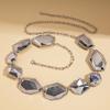 Acrylic Oval Diamond Ring Bracelet Earrings Necklace Accessories Women's Clavicle Chain Versatile Necklace
