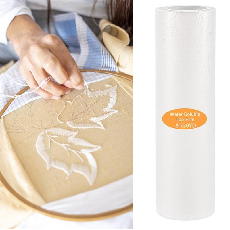 15/30/50yd Tear Away Machine Embroidery Stabilizer Backing Sheets, Water Soluble Embroidery Stabilizers Backing Films
