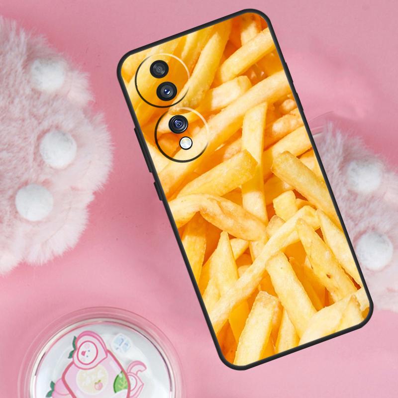 French Fries Burger Pizza Case For Honor Magic 6 5 7 Lite Honor 200 Pro 50 70 90 Lite X9b X9a X8b X8a X8 X9 X9c Cover