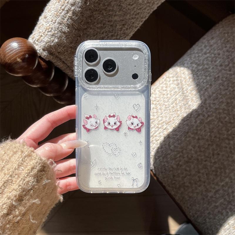 

High-End Gold Glitter Star Cat Phone Case for iPhone 17, 16 Pro Max, 15, and 14 iPhone 15 Pro Max