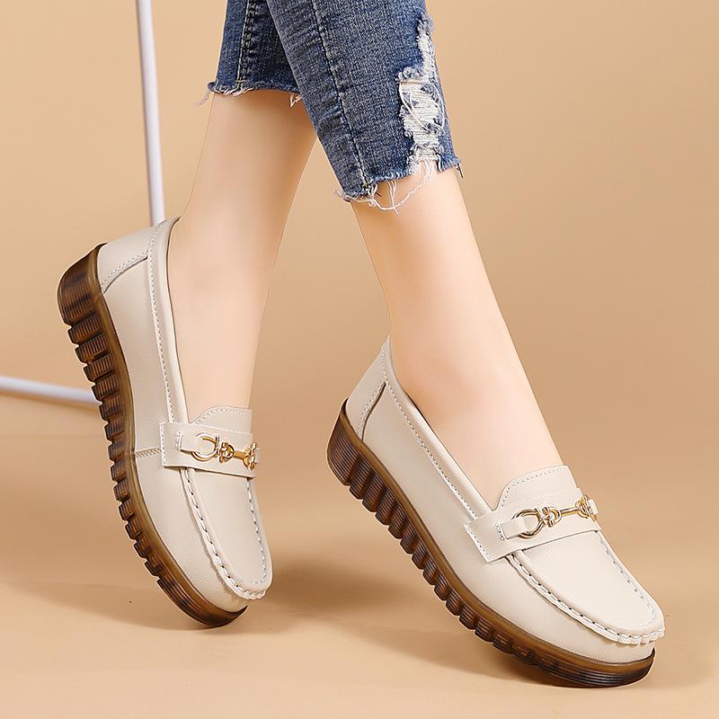 Pennyloafer aus PU-Leder für Damen, klassische Mokassins, lässig, zum Reinschlüpfen, bequem, leicht, zum Gehen, Fahren, Bootfahren, Loafer-Schuhe für Damen