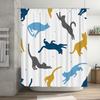 GAEModern Cat Print Shower Curtain Bathroom Decor Waterproof Polyester Fabric Shower Curtains for Bathtub 210x180cm Multicolor