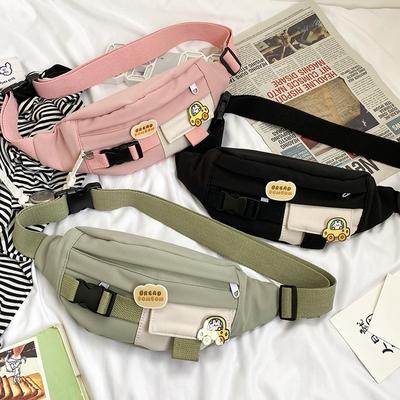 Mochila feminina sacos de cintura para mulheres nova lona lazer cor sólida fanny pacote para meninas bonito crossbody saco peito cinto pacotes cintura
