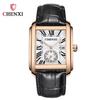 CHENXI 8216 Elegant Waterproof Square Men's Quartz Watch Men Watches Roman Scale Business Leather Strap Military Wristwatch