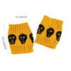 Lolitas Leg Warmers Punk Skull Knitted Leg Sleeves Goth Baggy Cuffs Ankle Heap Socks JK Uniform Foot Cover Streetwear