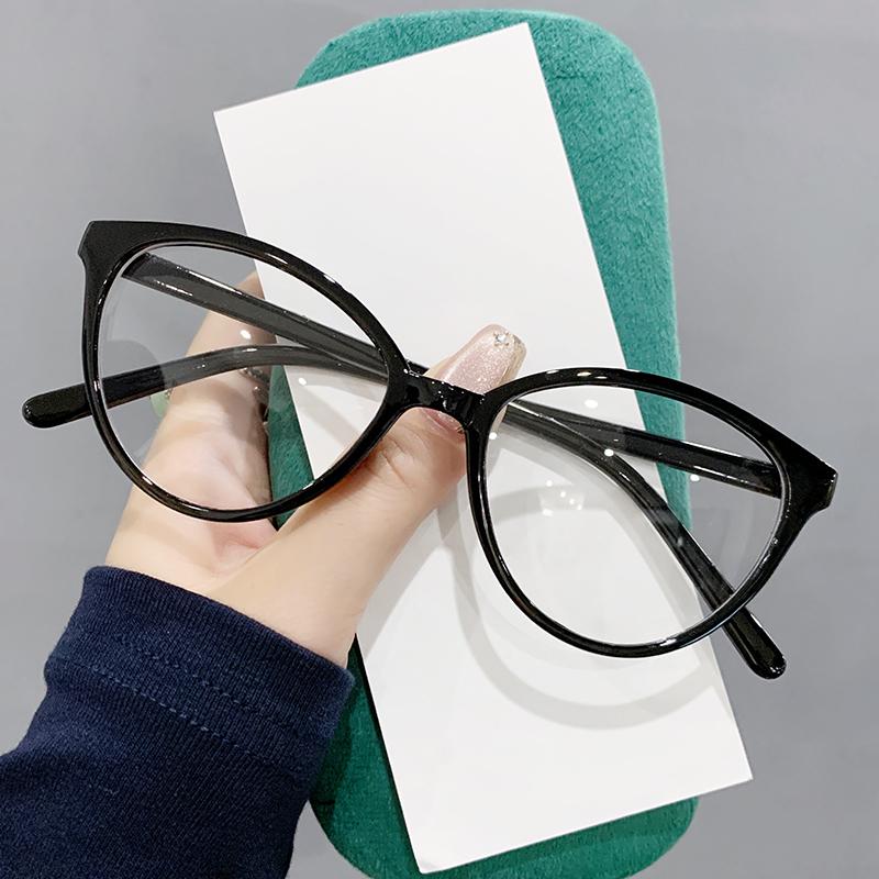 

Новые модные унисекс кошачий глаз простые очки для женщин ПК оправа очки для вечеринок женские декоративные очки очки чёрный