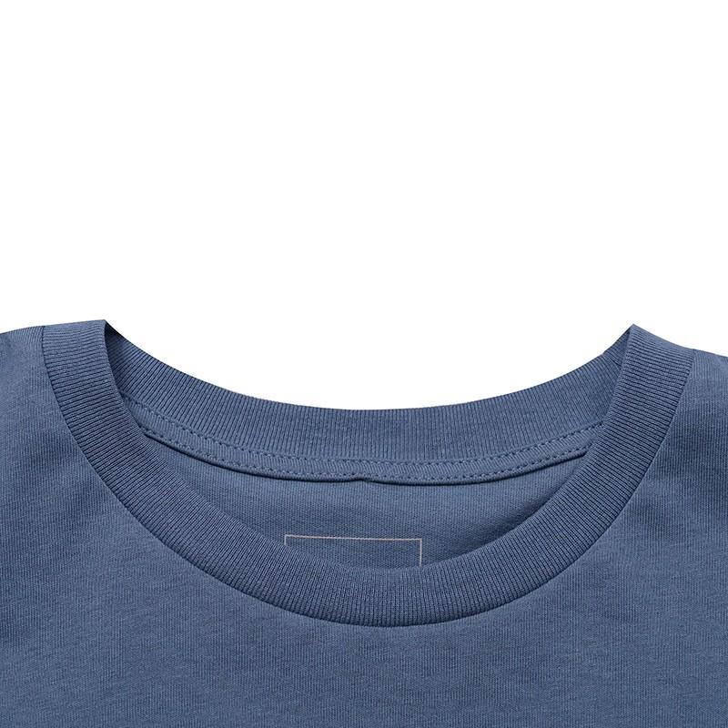 Vans Letter Embroidery Color Block Long Sleeve T-Shirt Unisex Tops Gray Blue VN0A5F71HKC