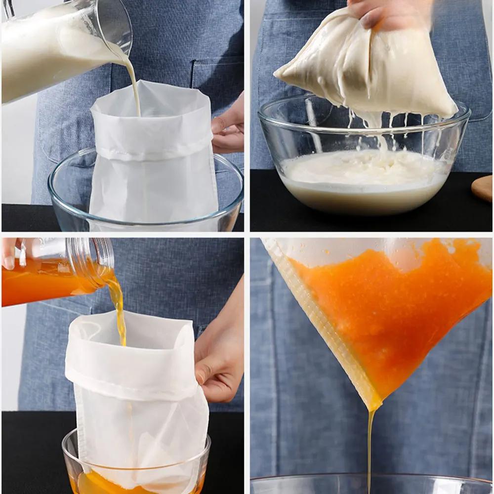 Beer Homebrew Filter Bag for Brewing Malt Boiling Wort Mash Strainer Tool Mesh Nylon Food Strainer Bag Nut Milk Juice Filte