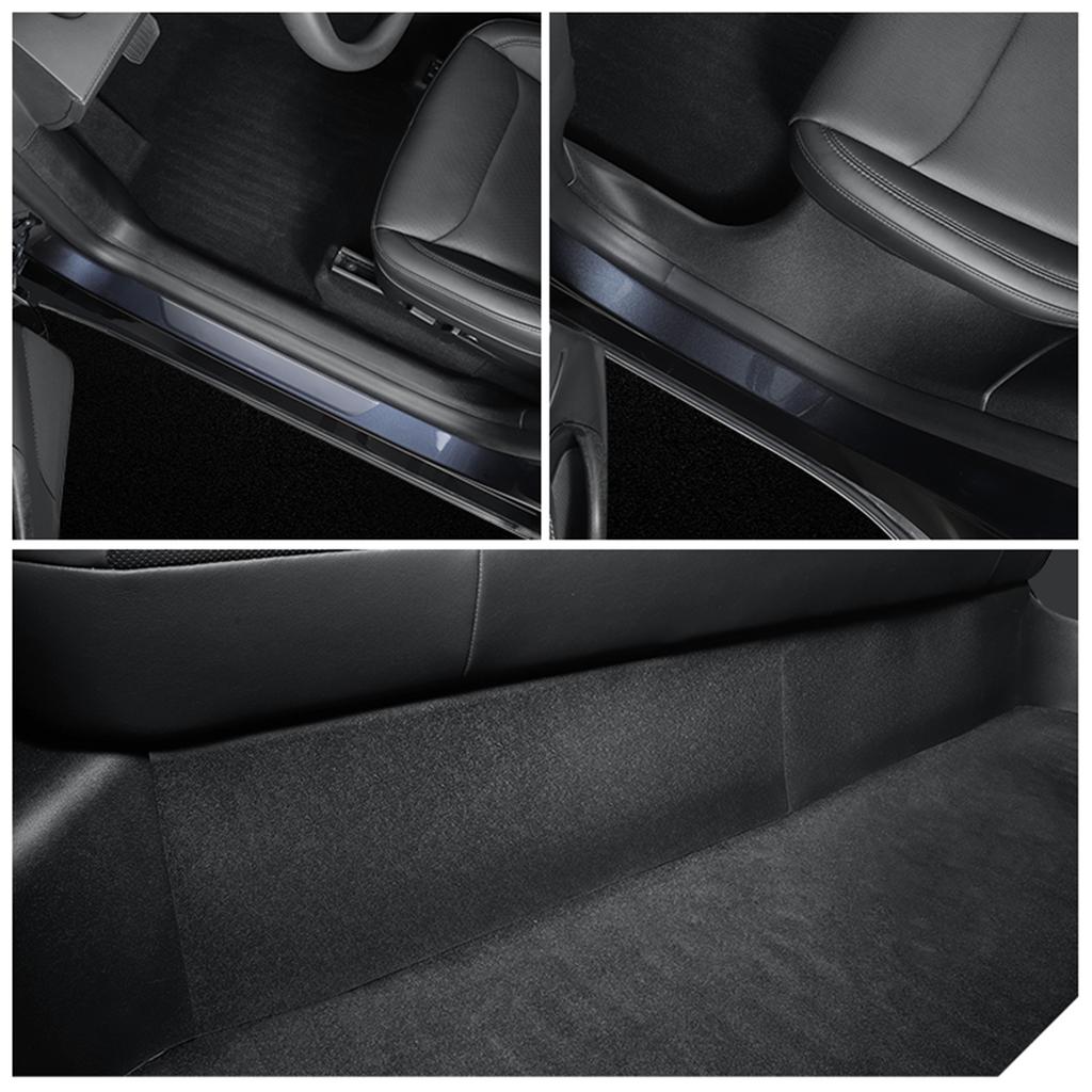 LUCKEASY Left Drive for Tesla Model Y Launch 2025 2026 Juniper Central Control Side Anti-kick Pad TPE Door Sill Strip Guard