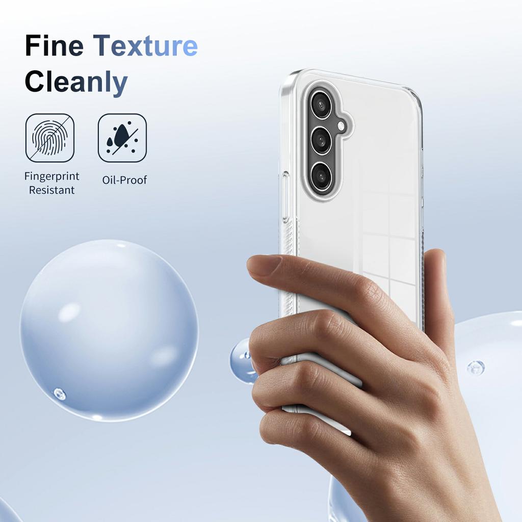 For Samsung Galaxy S23 FE Clear Phone Case TPU PC Anti-Slip Drop-Proof Back Cover