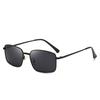 Vintage Metal Square Frame Polarized Sunglasses, Face Slimming & Versatile Style With UV Protection 5047