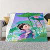 Traditional costume cute girl pattern Flannel printed blanket suitable for all seasons suitable for room office sofa and travel