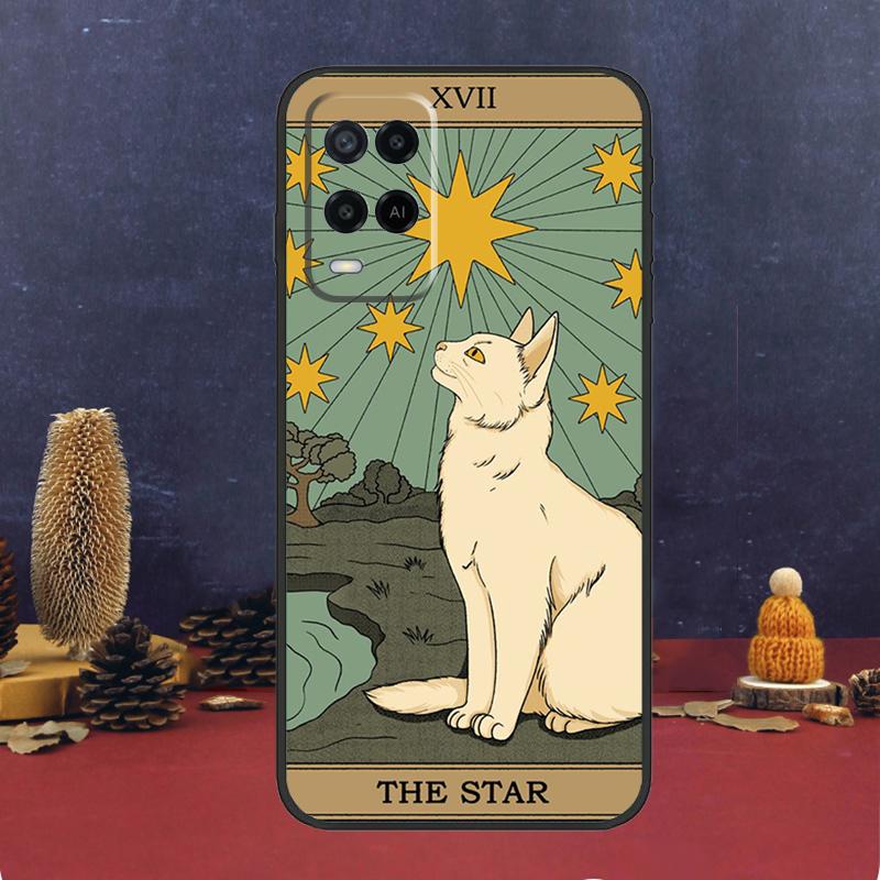 Cats Tarot Witchcraft Case For Oppo A16 A76 A96 A17 A57 A40 A60 A80 A98 A58 A78 A18 A38 A54 A74 A94 A15 A5 A6 Pro