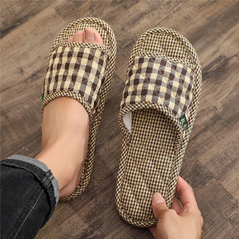 

Родитель-Ребенок Детские Бесшумные Мягкая Подошва Не Мешающие Хлопковая Ткань Тканевые Тапочки Детский Сад Для Дома Легкие Men s 006AB Cafe Male Plus size 40-43 feet