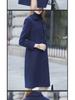 Women's 2025 Autumn/Winter Hepburn Style Mid-Length Slim Wool Coat - Plus Size Available
