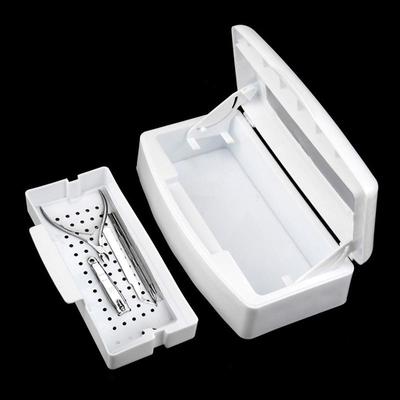 Nail Sterilizer Tray Disinfection Box Salon Nail Art Nipper Tweezers Nail Manicure Equipment Tools Cleaner Sanitize Set Box