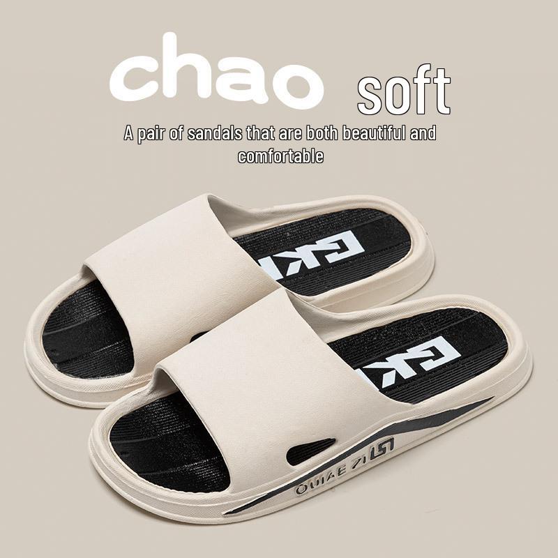 Herrars trendiga halkfria sommartofflor för inomhusbruk, hem och bad