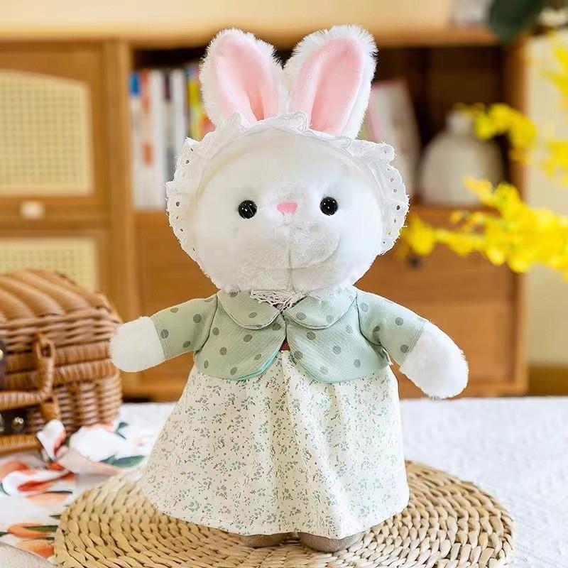 Teddy Bear Couple Rabbit Plush Toy Cartoon Stuffed Doll Decoration Gift Kids