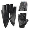 PU Leather Half Finger Gloves Button Hole Leather Gloves Stylish Women Leather Gloves  Performance