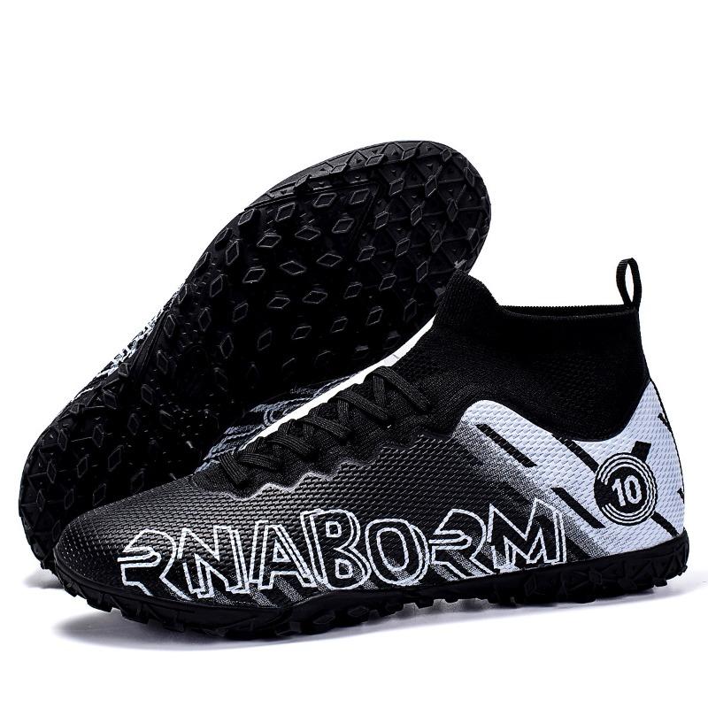 Herren-/Damen-Fußballschuhe Gummi Weiche Sohle Kurze Stollen Kunstrasen Jugendliche Kinder Fußballschuhe