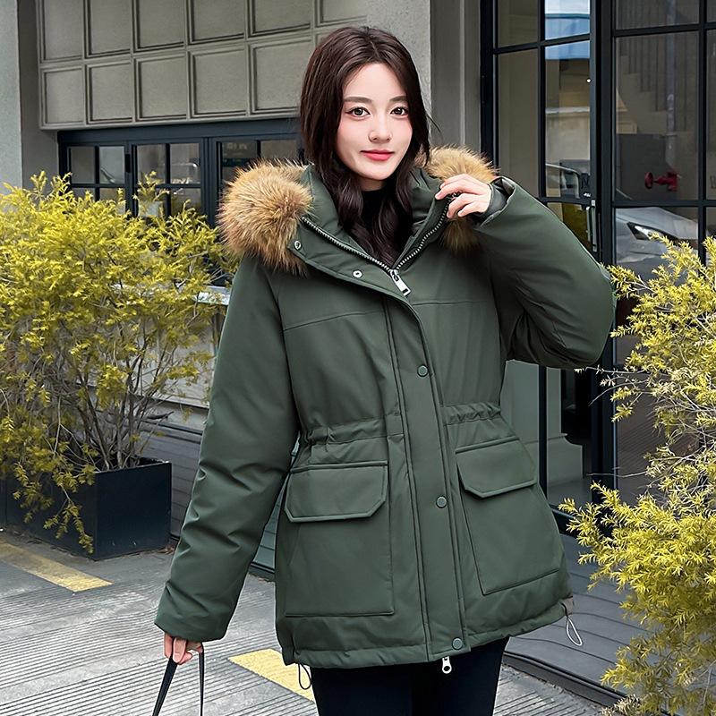Export channels Women's winter tooling cotton-padded clothes big fur collar hooded pie overcome extra thick cotton cold resistance multi-color uni