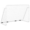 VidaXL But de Football avec Filet Cage de But de Football But de Sport Rebondisseur de Soccer Jardin Extérieur Blanc 93370
