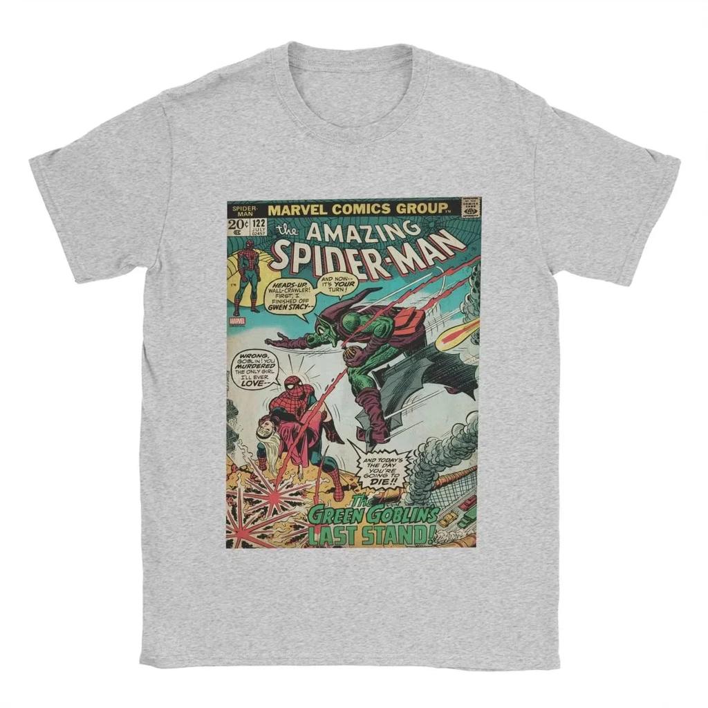 Men's Spider-man Spiderman T Shirts Pure Cotton Clothing Funny Short Sleeve Round Neck Tee Shirt Original T-Shirt#Color(2)