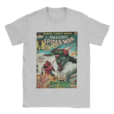 Men's Spider-man Spiderman T Shirts Pure Cotton Clothing Funny Short Sleeve Round Neck Tee Shirt Original T-Shirt#Color(2)