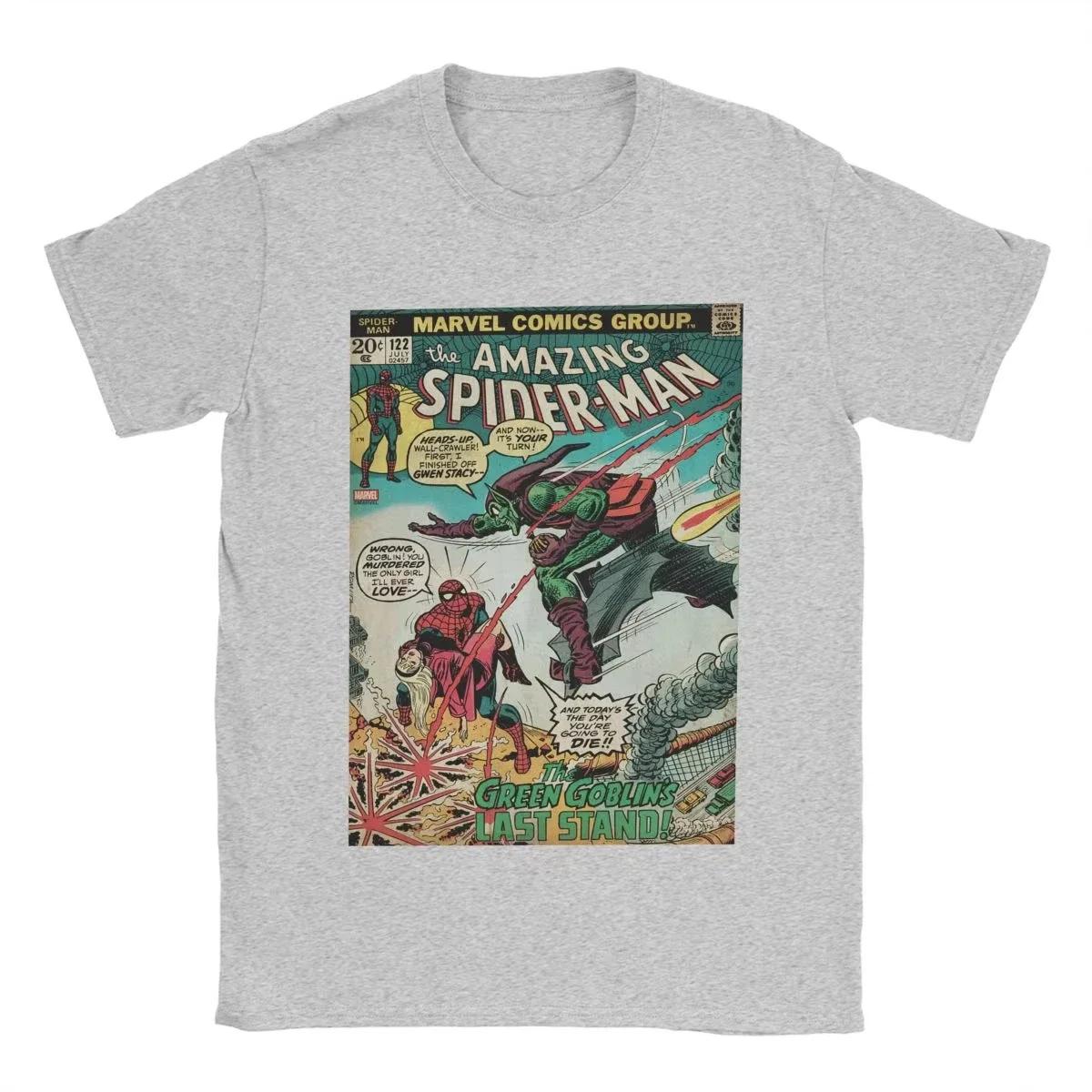 

Men s Spider-man Spiderman T Shirts Pure Cotton Clothing Funny Short Sleeve Round Neck Tee Shirt Original T-Shirt#Color(2) S