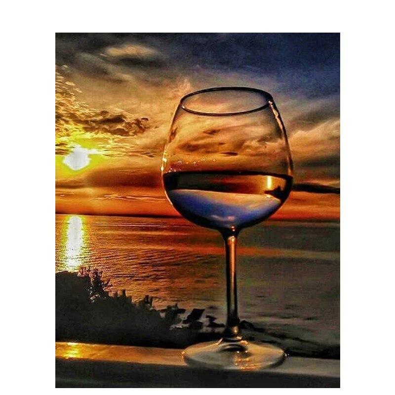 

Алмазная живопись рукоделие искусство домашний декор чашка пейзаж хобби для детей сделай сам 5D алмазная мозаика холст Full Round 20x30CM