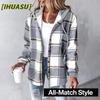 Damen Vintage Casual Herbst Winter Langarm Jacken & Mäntel