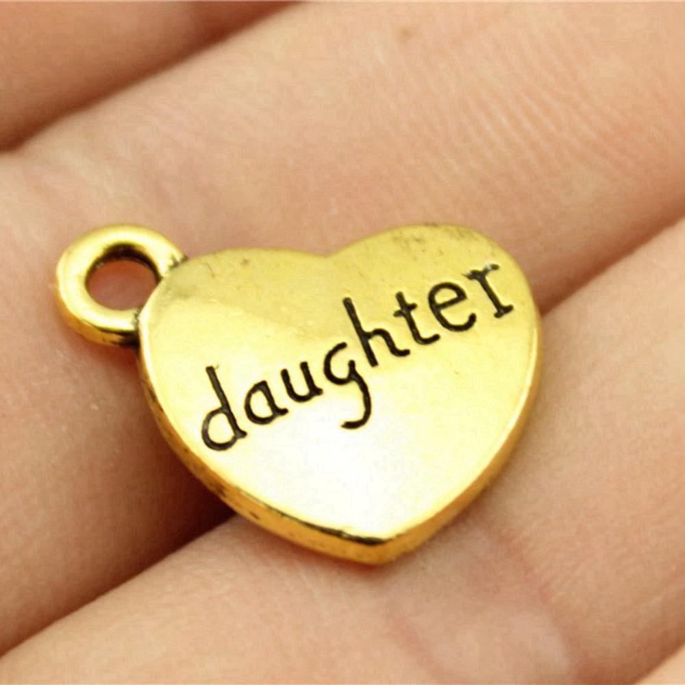 Family Member Heart Tags Charms Pendant Male Jewellery Massive Aesthetic Souvenir