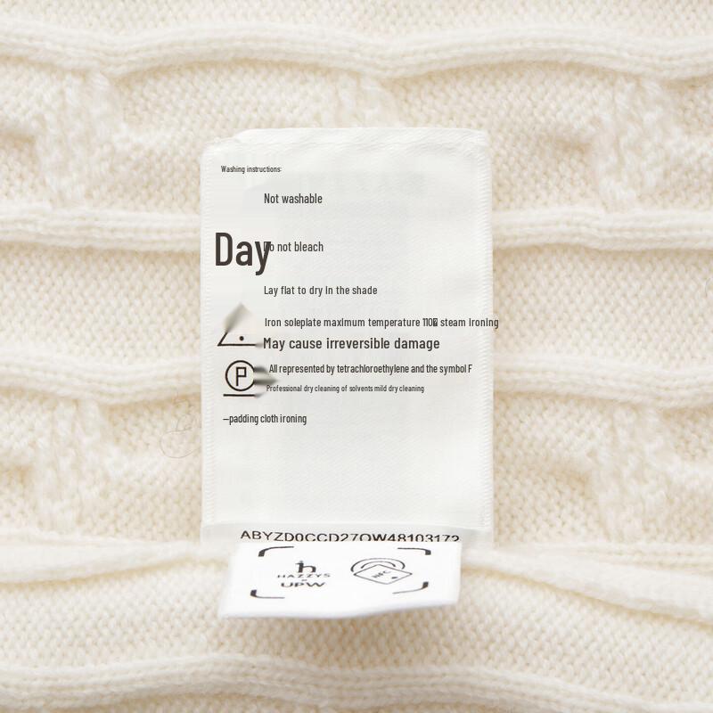 HAZZYS Men's Wool Cashmere Cable Knit Sweater