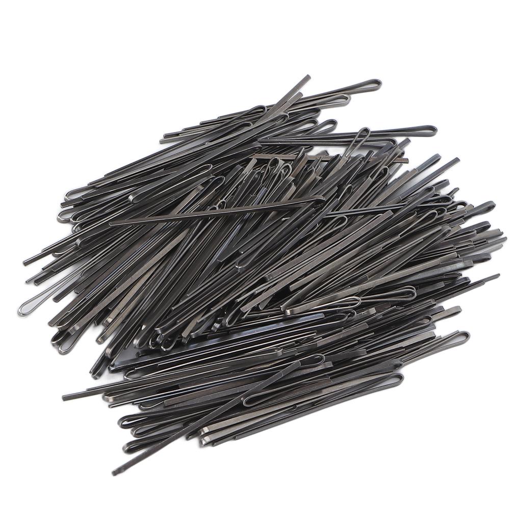 Haarnadeln Legierung Wiederverwendbar Rutschfest Tragbar Schwarz Frauen Mädchen Flache Haarspangen zum Stylen Make-up