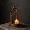 Retro Finish Home Accents Vintage Metal Birdcage Candle Holder Tealight Decorative Inspired Decor Stand for Dining Table Living Room Coffee