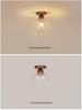 Chinese Style Retro Crystal Pendant Ceiling Light for Corridor, Aisle, Entrance, or Balcony